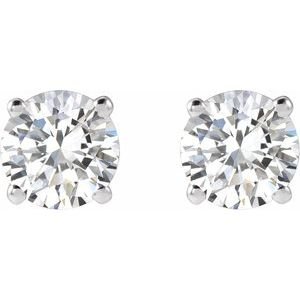 14K White Gold 1 CTW Natural Diamond Earrings