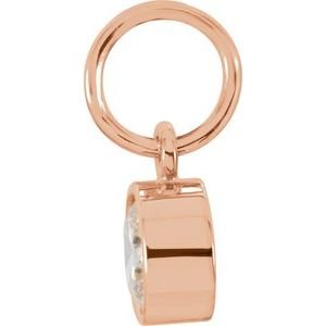 14K Rose Gold Posh Mommy® Imitation Diamond Charm/Pendant