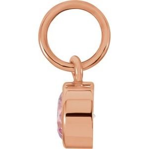 14K Rose Gold Posh Mommy® Imitation Pink Tourmaline Charm/Pendant