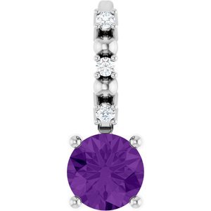 platinum-imitation-amethyst-01-ctw-natural-diamond-charm-pendant