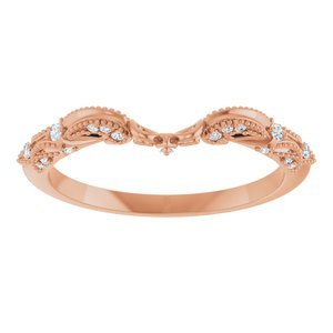 14K Rose Gold .08 CTW Natural Diamond Matching Band