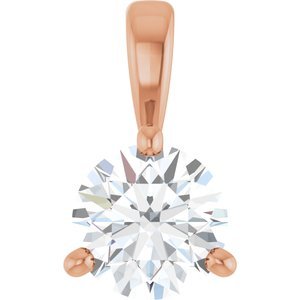 14K Rose Gold 1/2 CT Lab-Grown Diamond Pendant