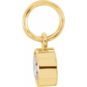 14K Yellow Gold Posh Mommy® Imitation Diamond Charm/Pendant