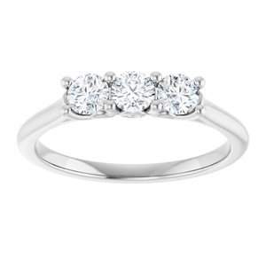 14K White Gold 1/2 CTW Natural Diamond Anniversary Band