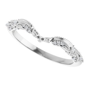 Platinum .08 CTW Natural Diamond Matching Band