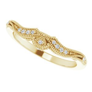 14K Yellow Gold .04 CTW Natural Diamond Band
