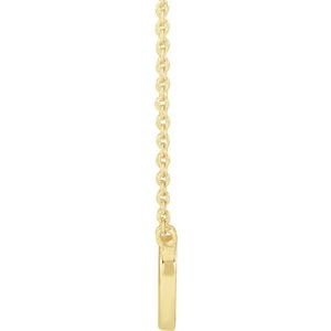 14K Yellow Gold Heart 18" Necklace