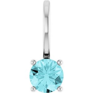 platinum-imitation-blue-zircon-solitaire-charm-pendant