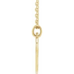 14K Yellow Gold Engravable Floral Heart 16-18" Necklace