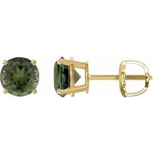 14k-yellow-gold-6-mm-natural-green-tourmaline-earrings-3