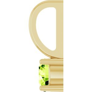 14K Yellow Gold Imitation Peridot Solitaire Charm/Pendant