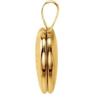 14K Yellow Gold-Plated Sterling Silver Cross Heart Locket