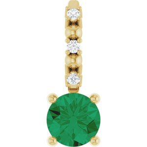 14k-yellow-gold-imitation-emerald-01-ctw-natural-diamond-charm-pendant