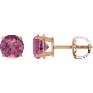 14k-rose-gold-6-mm-natural-pink-tourmaline-earrings-3