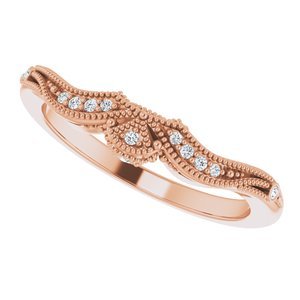 14K Rose Gold .04 CTW Natural Diamond Band