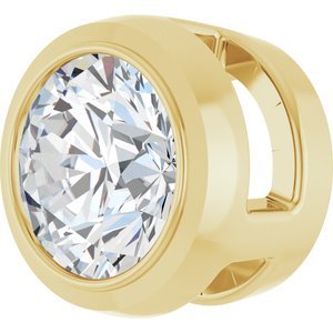 14K Yellow Gold 1/3 CT Lab Grown Diamond Slide Pendant