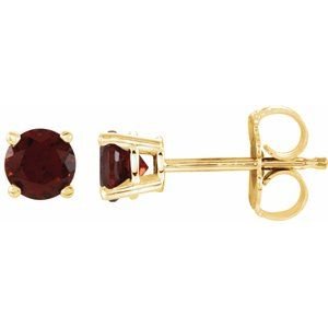 14k-yellow-gold-4-mm-natural-mozambique-garnet-earrings