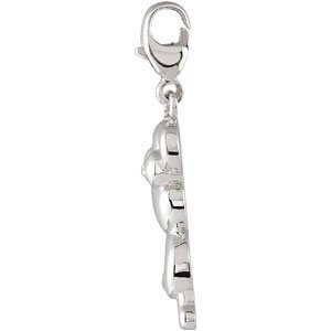 14K White Gold Monkey Charm/Pendant