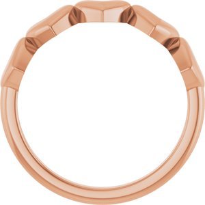 14K Rose Gold Heart Ring