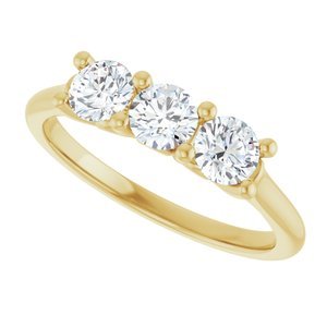 14K Yellow Gold 3/4 CTW Natural Diamond Anniversary Band
