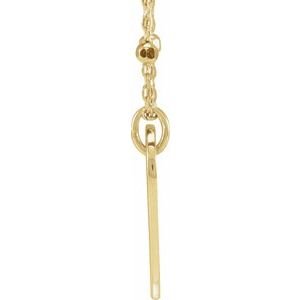 14K Yellow Gold Engravable Heart 16" Necklace