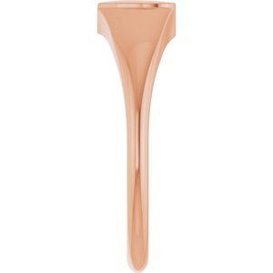 14K Rose Gold Heart Signet Ring