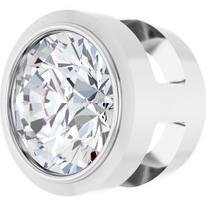 14K White Gold 1/4 CT Natural Diamond Slide Pendant