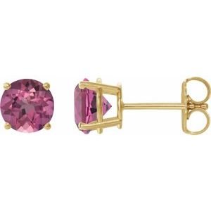 14k-yellow-gold-6-mm-natural-pink-tourmaline-earrings