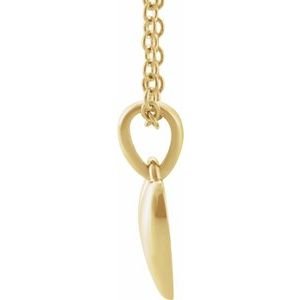 14K Yellow Gold Youth Heart 15" Necklace