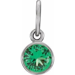 sterling-silver-posh-mommy-imitation-emerald-charm-pendant