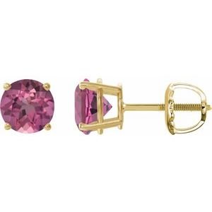 14k-yellow-gold-6-mm-natural-pink-tourmaline-earrings-2