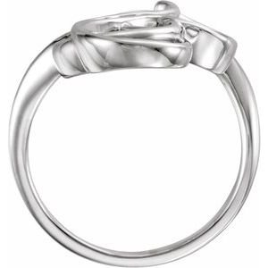 14K White Gold Freeform Ring