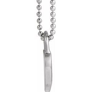 Sterling Silver Red Enamel Heart 18" Necklace