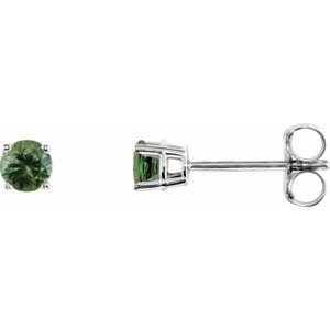 14k-white-gold-3-mm-natural-green-sapphire-earrings