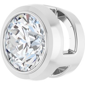 14K White Gold 1/3 CT Lab Grown Diamond Slide Pendant