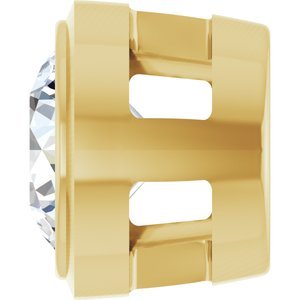 14K Yellow Gold 1/4 CT Natural Diamond Slide Pendant