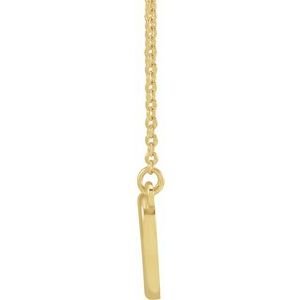 14K Yellow Gold Heart 16" Necklace