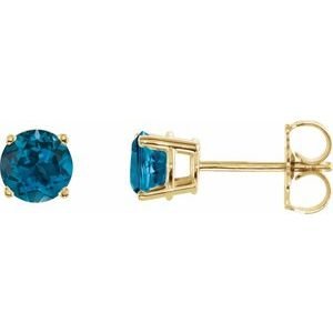 14k-yellow-gold-5-mm-natural-london-blue-topaz-earrings