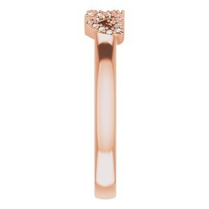 14K Rose Gold .08 CTW Natural Diamond Heart Ring