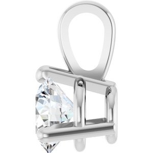 Sterling Silver 1/4 CT Lab-Grown Diamond Pendant