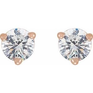 14K Rose Gold 1/3 CTW Natural Diamond Earrings