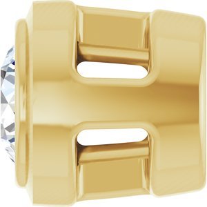 14K Yellow Gold .06 CT Lab-Grown Diamond Slide Pendant