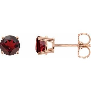 14k-rose-gold-5-mm-natural-mozambique-garnet-earrings