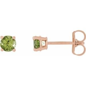 14k-rose-gold-4-mm-natural-peridot-earrings