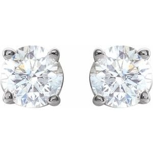 14K White Gold 1/2 CTW Natural Diamond Earrings