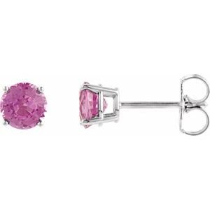 14k-white-gold-4-mm-natural-pink-tourmaline-earrings