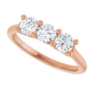 14K Rose Gold 3/4 CTW Natural Diamond Anniversary Band