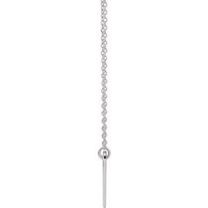 14K White Gold Engravable Heart 18" Necklace