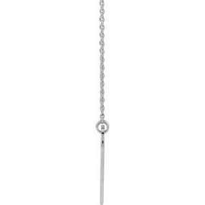 14K White Gold Engravable Heart 18" Necklace