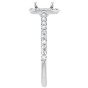 Platinum 6.5 mm Round 1/4 CTW Lab-Grown Diamond Semi-Set Engagement Ring